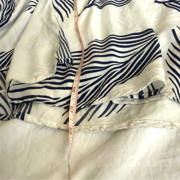 Baltic Born Corinth Maxi Dress Navy White Leaf Print Size L Tropical Boho Event - Picture 10 of 14